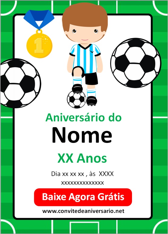 Convite Digital Aniversário Futebol Flamengo Ingresso