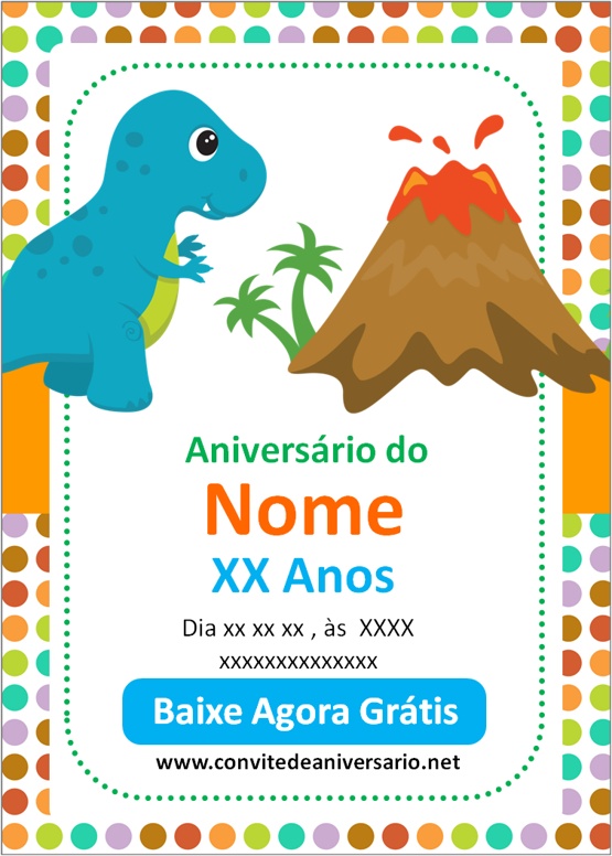 5+] Convite Dinossauros Grátis para Baixar, Editar Online