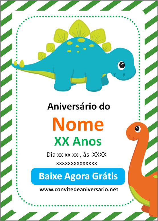 5+] Convite Dinossauros Grátis para Baixar, Editar Online