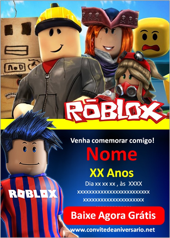 Roblox Rosa Convite Digital