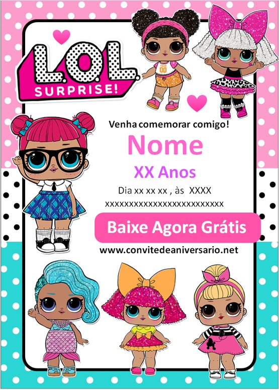 Convite de Aniversário Barbie 08 - Edite grátis com nosso editor