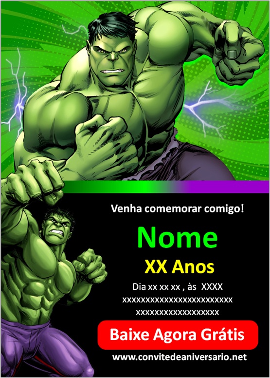 Convite Digital She Hulk para Whatsapp