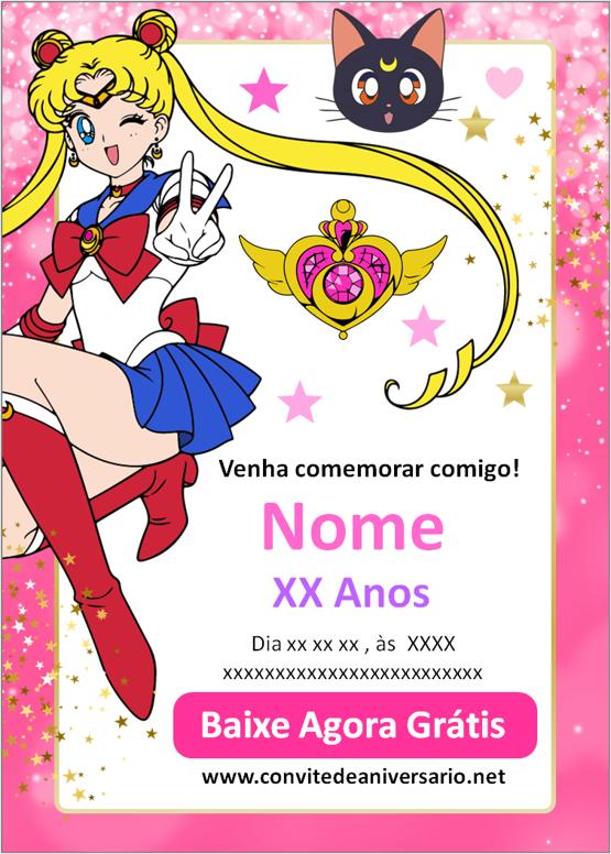 convite Sailor Moon