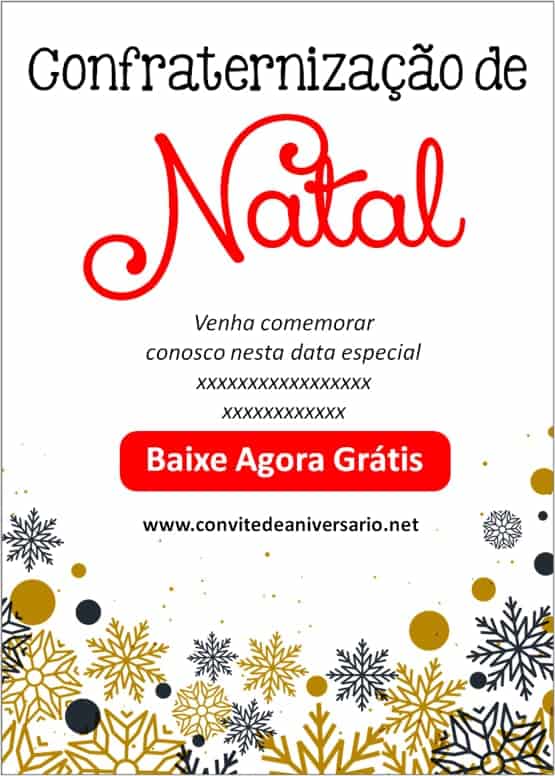 convite confraternização natal empresa