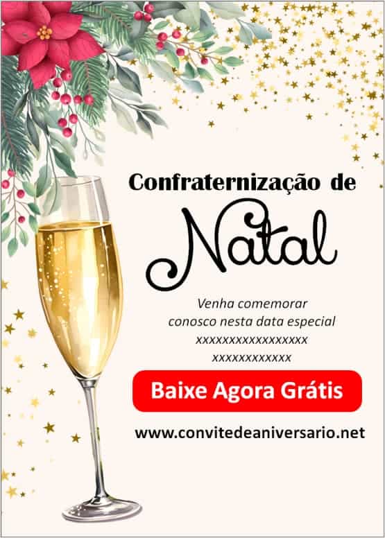 convite natal corporativo editável