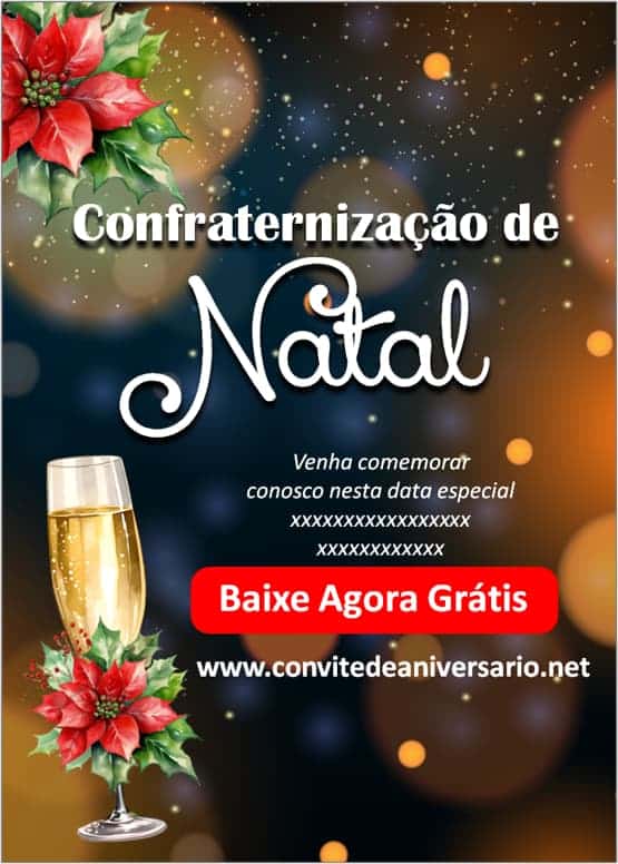 convite natal empresa moderno