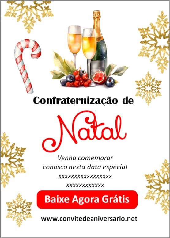 convite natal confraternização empresarial
