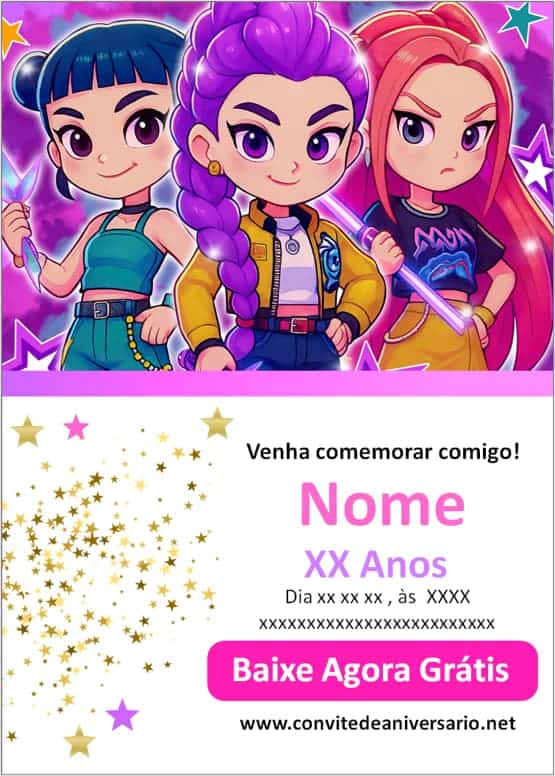 convite para fans do filme Guerreiras do K-Pop