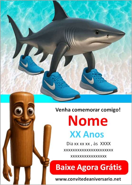 convite digital Tralalero Tralala