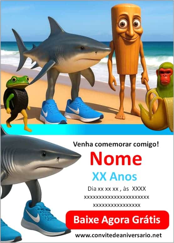 convite tema Italian Brainrot download