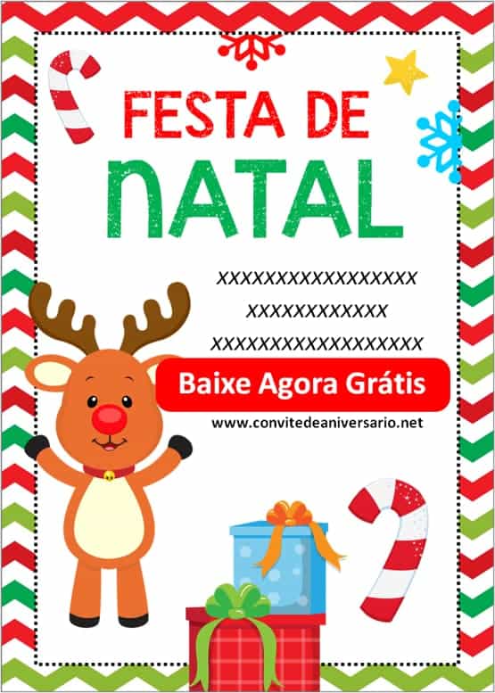 convite natal infantil