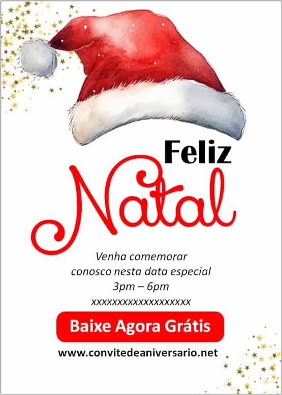 convite natal para festa infantil