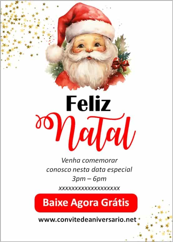 convite natal infantil simples