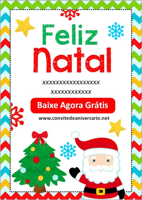convite festa natal infantil