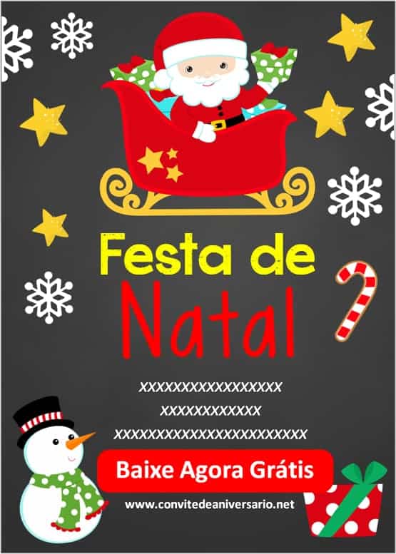 convite natal para crianças