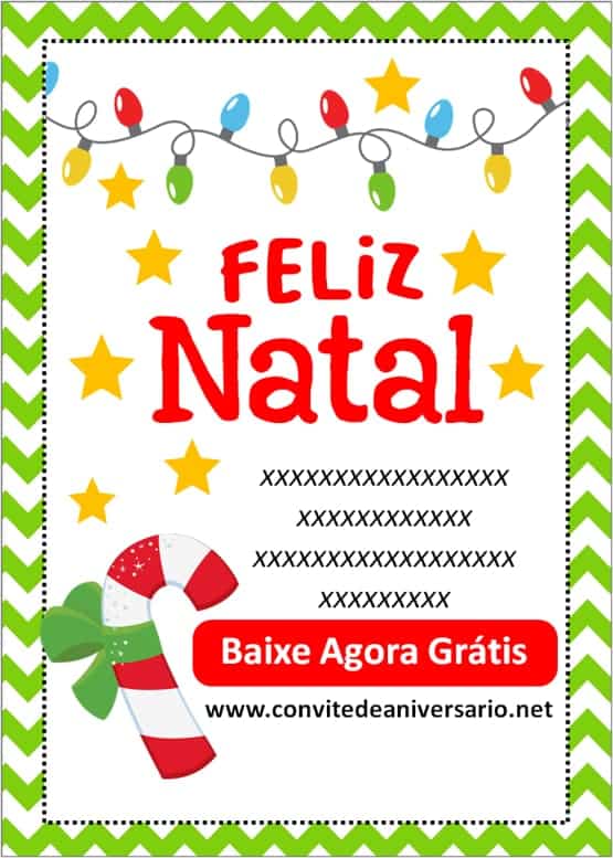 convite natal infantil moderno