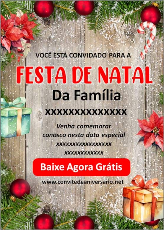 convite natal em família