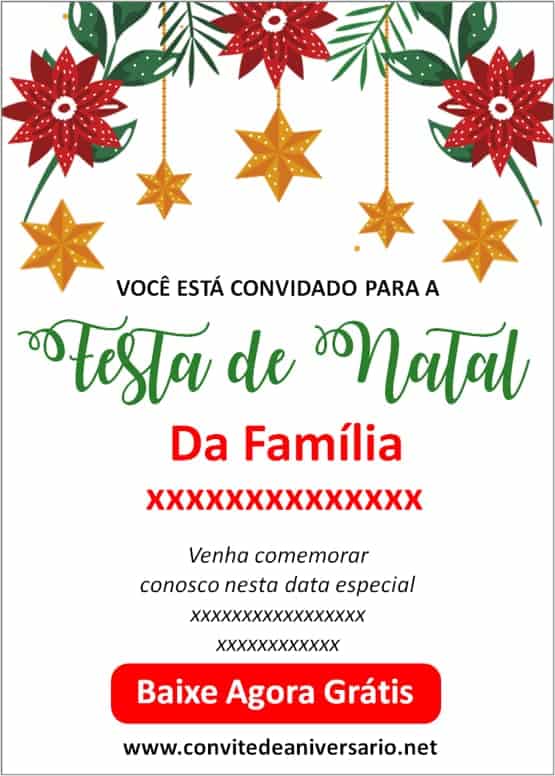 convite natal em família
