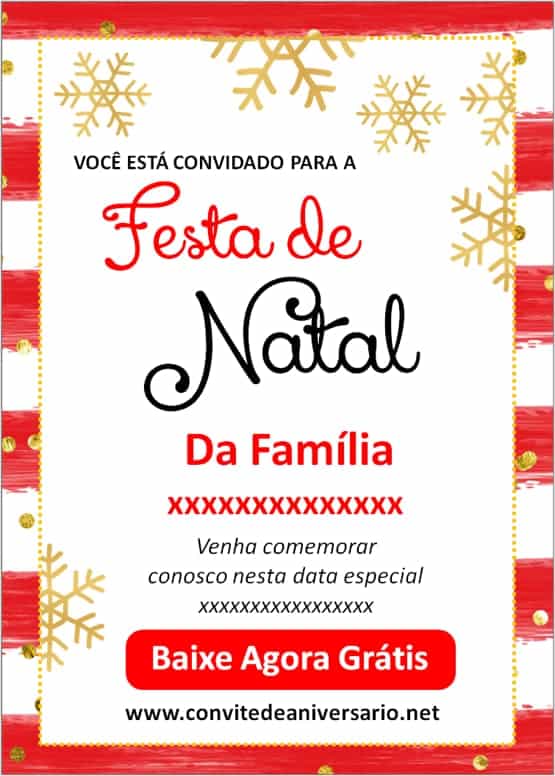 convite natal personalizado família