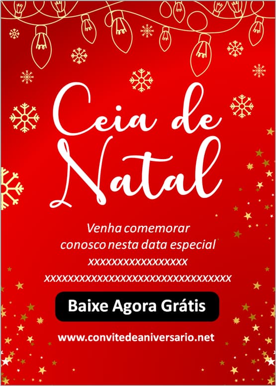 convite natal ceia
