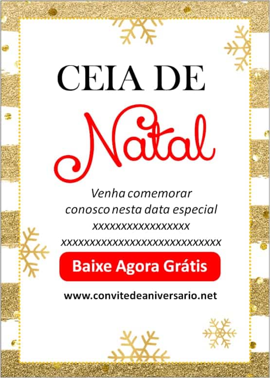 convite ceia natal moderno