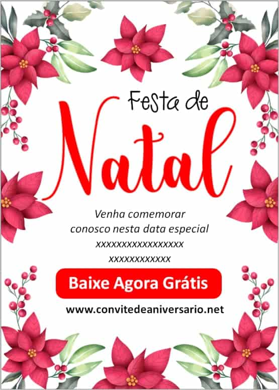 convite de natal