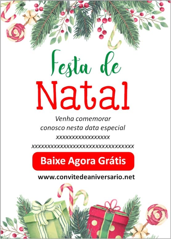 convite de natal grátis