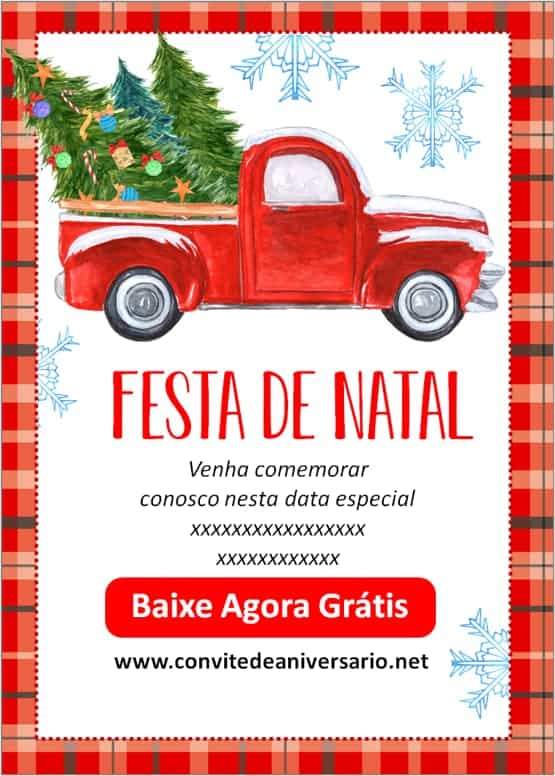 convite natal editável