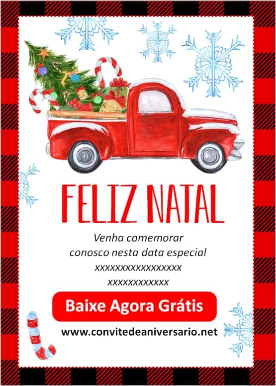 convite natal festa