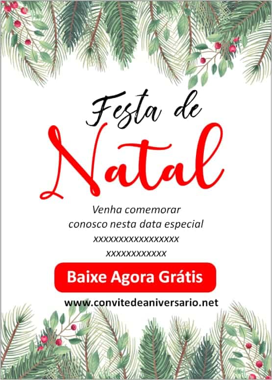 convite natal simples