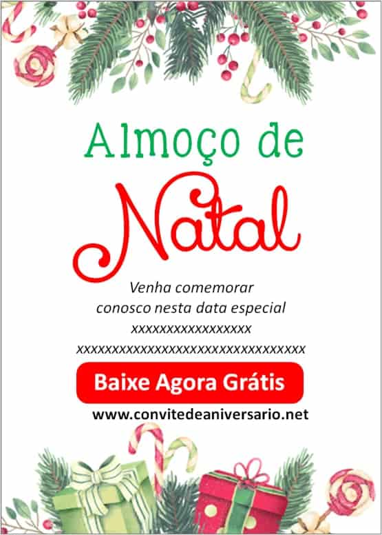 design convite almoço natal
