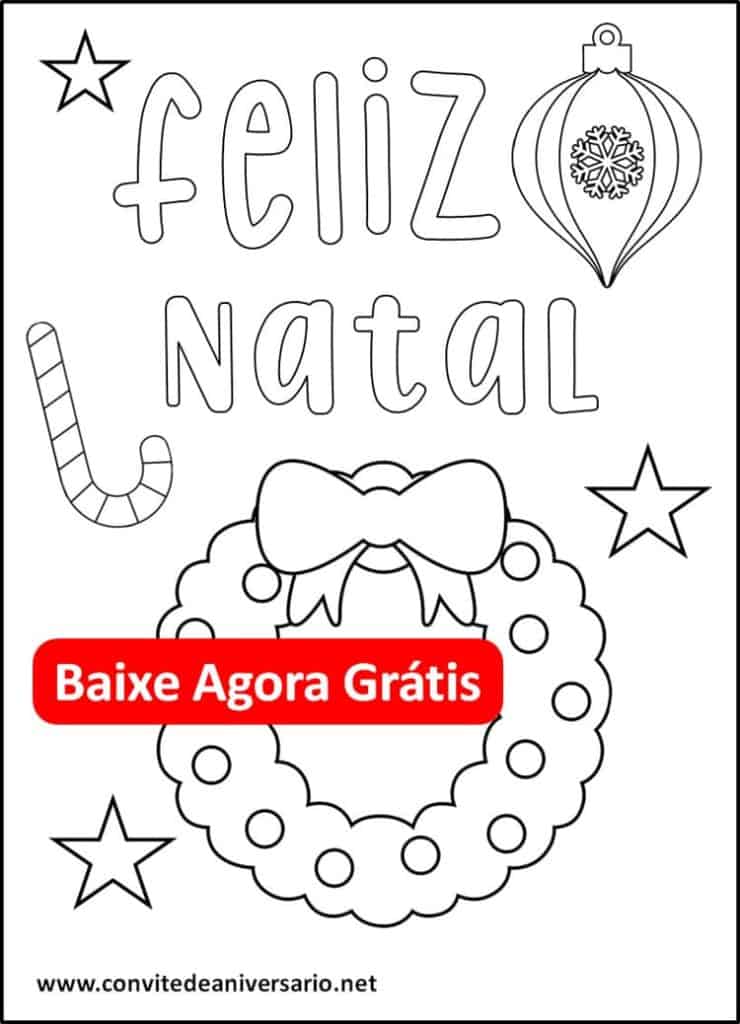desenho natalino para colorir